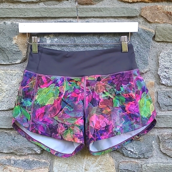 lululemon athletica Pants - Lululemon  speed  up  shorts  vivid  floral  tone multi